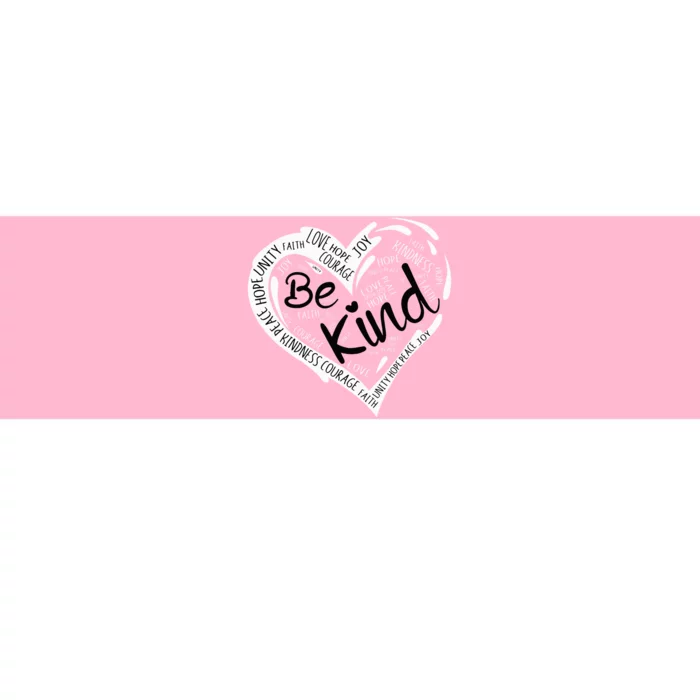 Heart Be Kind Anti Bullying Unity Day Orange Words Bumper Sticker