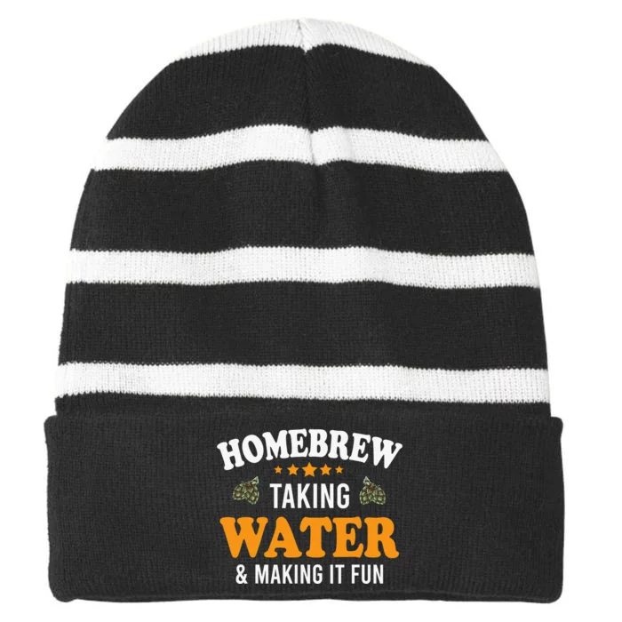 Home Brewing Kit for Craft Beer Start Homebrewing Striped Beanie with Solid Band