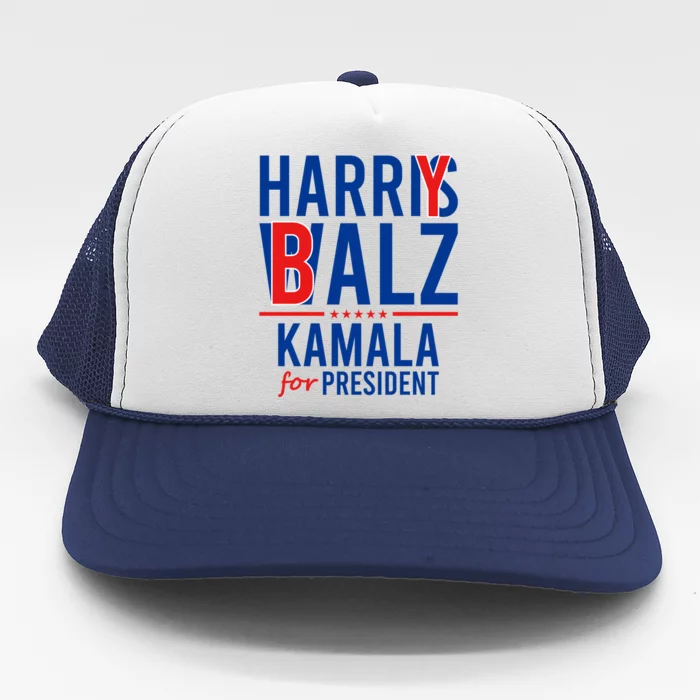 Harry Balz Kamala Harris Walz Democrat Political Funny Gift Trucker Hat