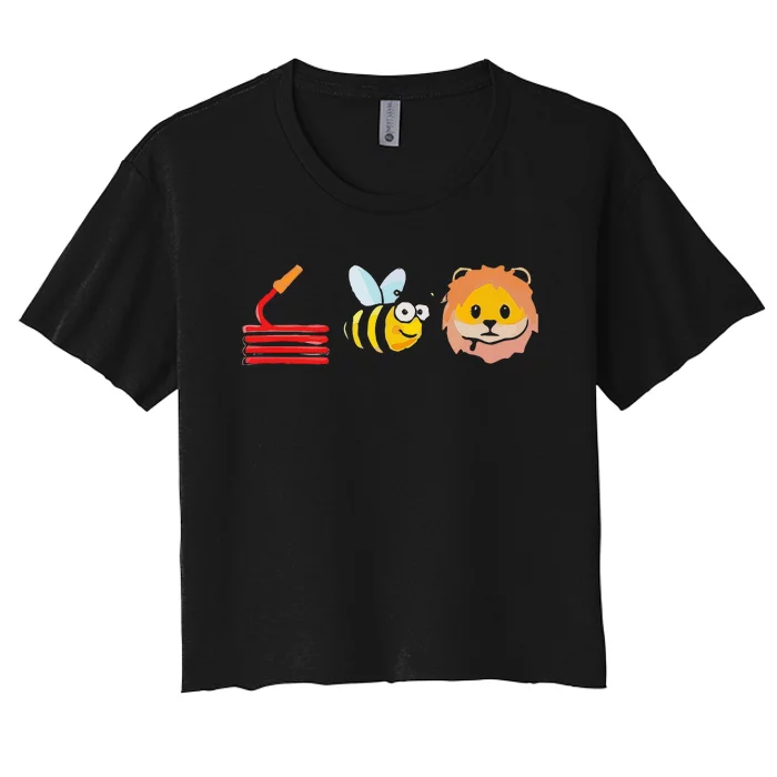 Hose Bee Lion I Am A Firefighter Women's Crop Top Tee