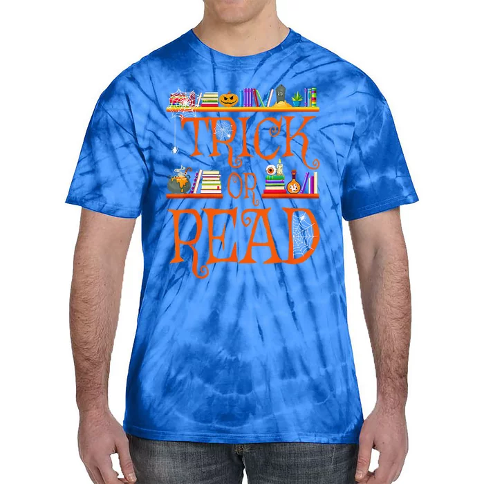 Halloween Book Lovers Librarian Trick Or Read Library Event Tie-Dye T-Shirt