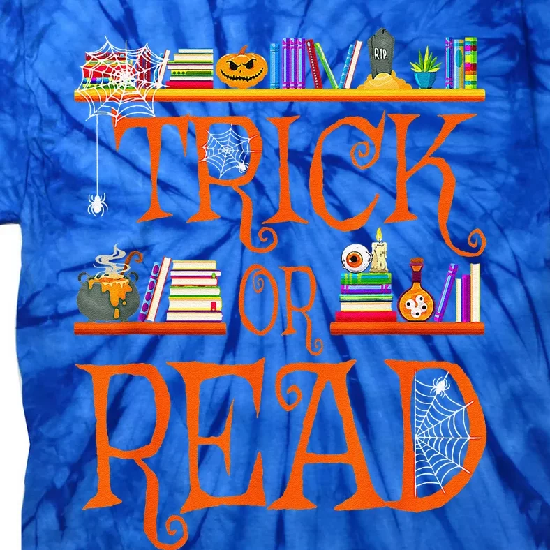 Halloween Book Lovers Librarian Trick Or Read Library Event Tie-Dye T-Shirt