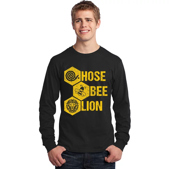 Hose Bee Lion Icons Funny Hoes Be Lying Pun Intended Long Sleeve Shirt