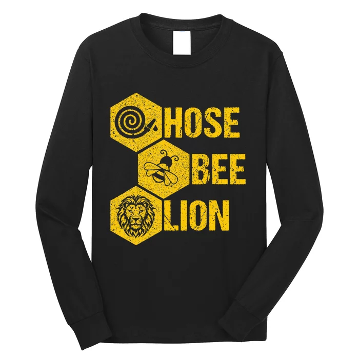 Hose Bee Lion Icons Funny Hoes Be Lying Pun Intended Long Sleeve Shirt