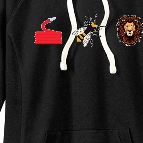 Hose Bee Lion Firefighter Women's Fleece Hoodie