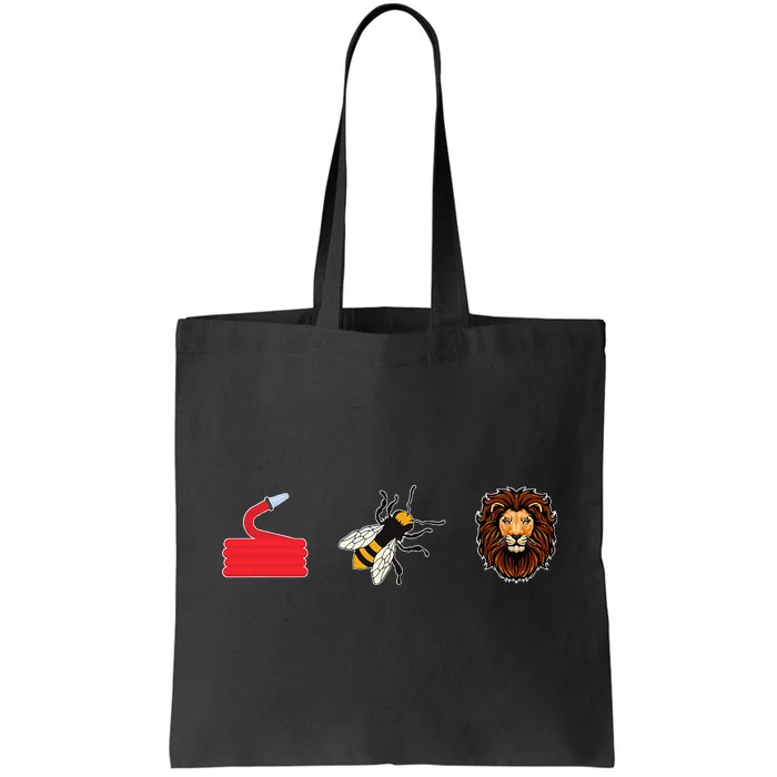 Hose Bee Lion Firefighter Tote Bag