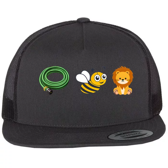 Hose Bee Lion Funny Meme Icons Flat Bill Trucker Hat