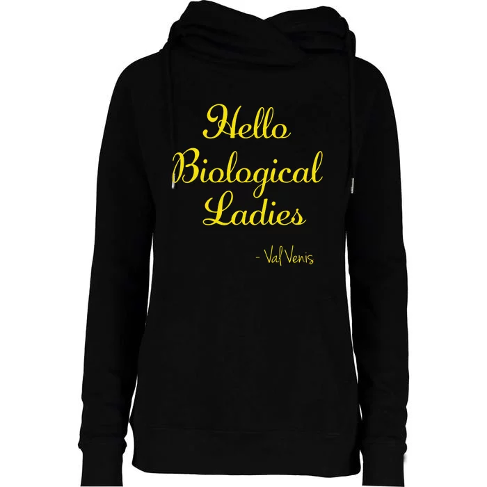 Hello Biological Ladies Val Venis Womens Funnel Neck Pullover Hood