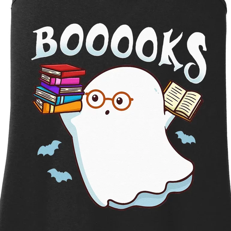 Halloween Books Librarian English Teacher Reader Reading Ladies Essential Tank