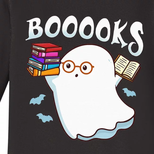 Halloween Books Librarian English Teacher Reader Reading Baby Long Sleeve Bodysuit