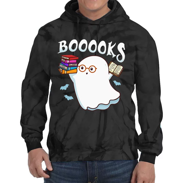 Halloween Books Librarian English Teacher Reader Reading Tie Dye Hoodie