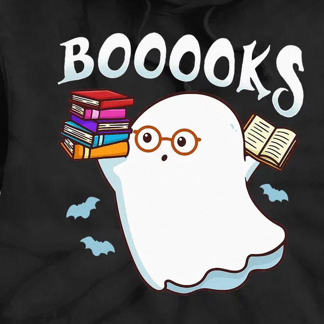 Halloween Books Librarian English Teacher Reader Reading Tie Dye Hoodie