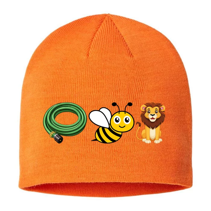 Hose Bee Lion Funny Meme Icons Hose Bee Lion Meme 8 1/2in Sustainable Knit Beanie