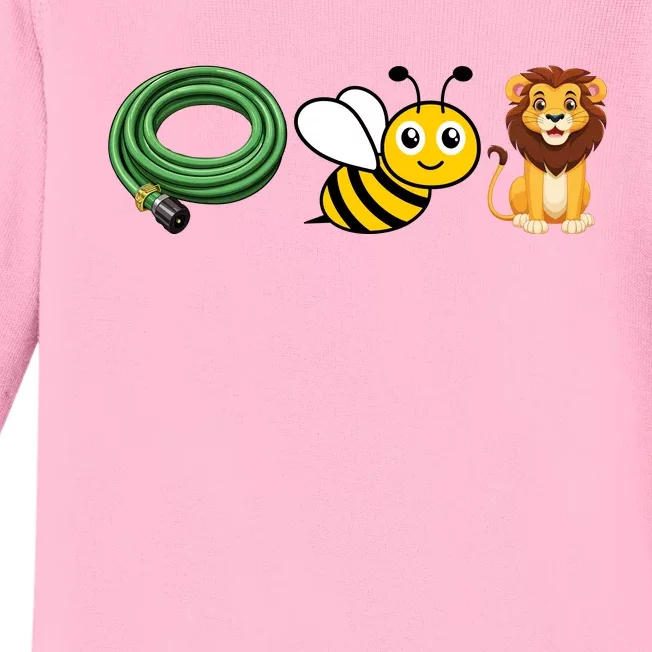 Hose Bee Lion Funny Meme Icons Hose Bee Lion Meme Baby Long Sleeve Bodysuit