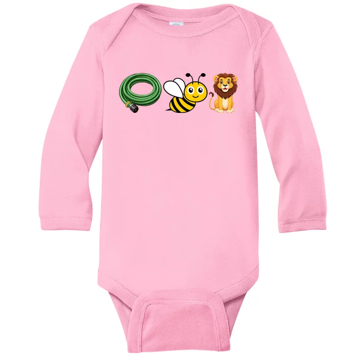 Hose Bee Lion Funny Meme Icons Hose Bee Lion Meme Baby Long Sleeve Bodysuit