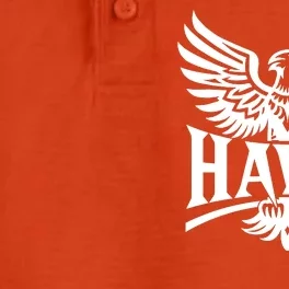 Hawk Bird Logo Dry Zone Grid Performance Polo