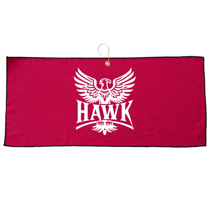 Hawk Bird Logo Large Microfiber Waffle Golf Towel