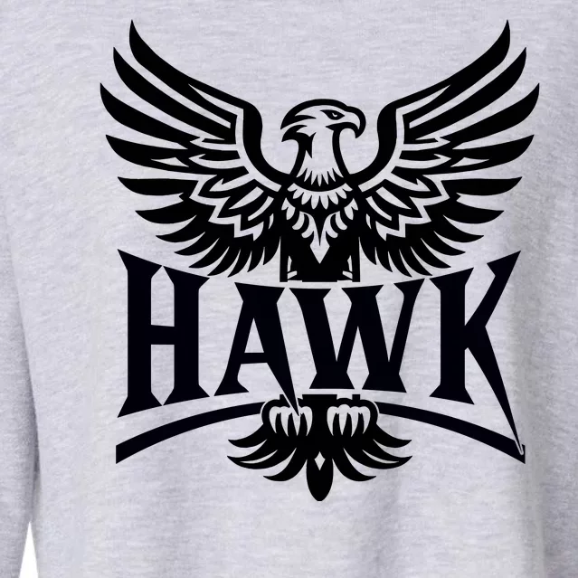 Hawk Bird Logo Cropped Pullover Crew