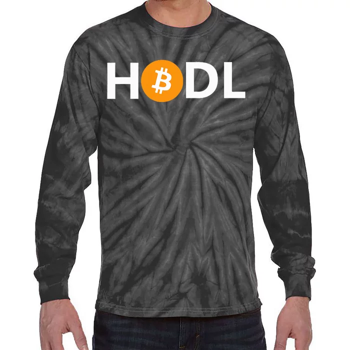 Hodl Bitcoin Logo Cryptocurrency Btc Gift Tie-Dye Long Sleeve Shirt