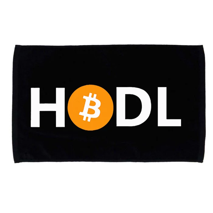 Hodl Bitcoin Logo Cryptocurrency Btc Gift Microfiber Hand Towel