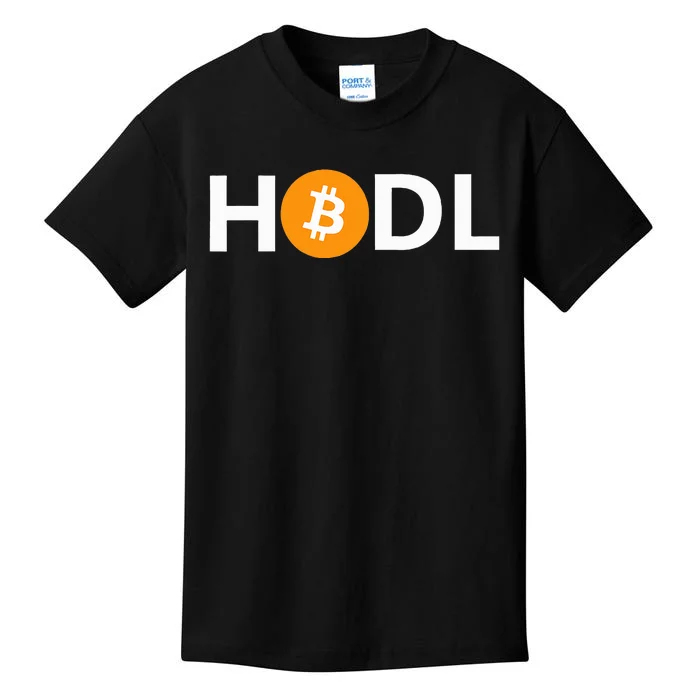 Hodl Bitcoin Logo Cryptocurrency Btc Gift Kids T-Shirt