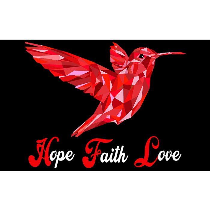 Humming Bird Love Faith Hope World AIDS Day Bumper Sticker