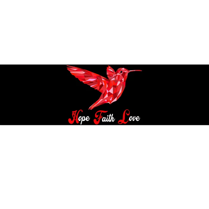 Humming Bird Love Faith Hope World AIDS Day Bumper Sticker