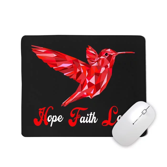 Humming Bird Love Faith Hope World AIDS Day Mousepad