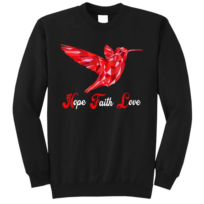 Humming Bird Love Faith Hope World AIDS Day Tall Sweatshirt