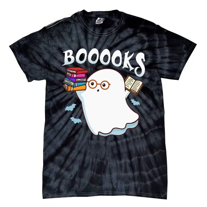 Halloween Books Librarian English Teacher Reader Reading Tie-Dye T-Shirt