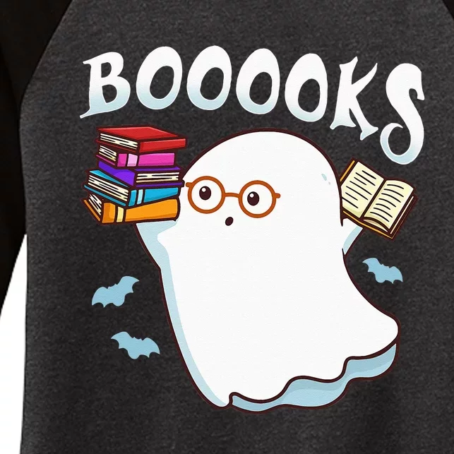 Halloween Books Librarian English Teacher Reader Reading Women's Tri-Blend 3/4-Sleeve Raglan Shirt