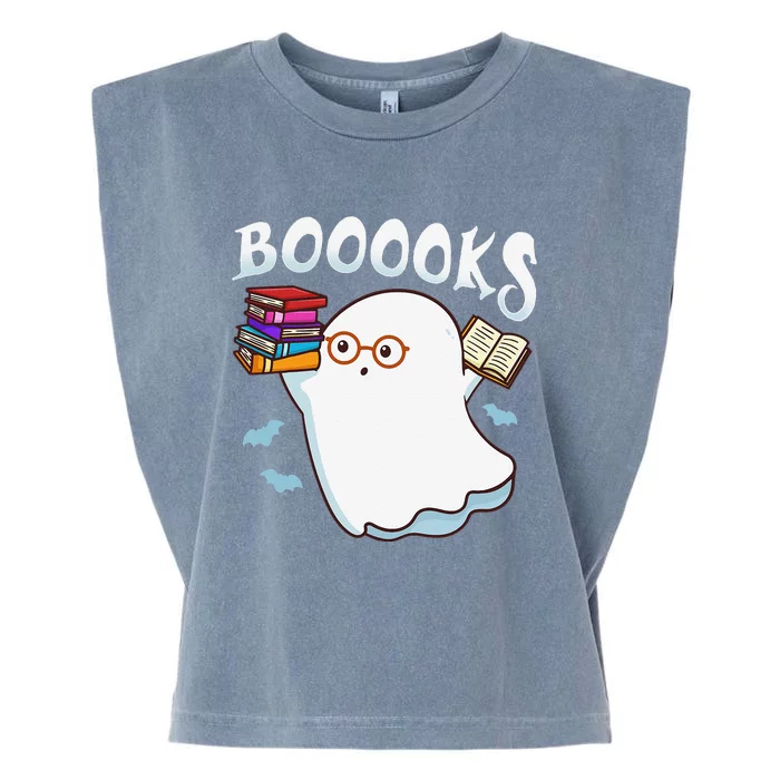 Halloween Books Librarian English Teacher Reader Reading Garment-Dyed Women's Muscle Tee