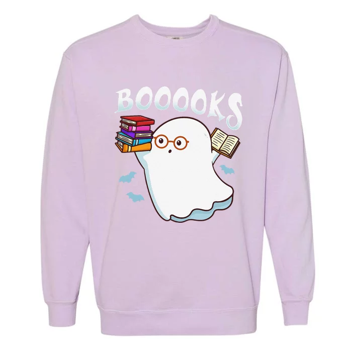 Halloween Books Librarian English Teacher Reader Reading Garment-Dyed Sweatshirt