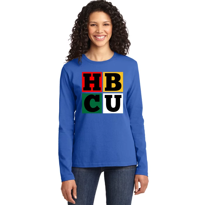 Hbcu Block Letters Grads Alumni Gift Ladies Long Sleeve Shirt