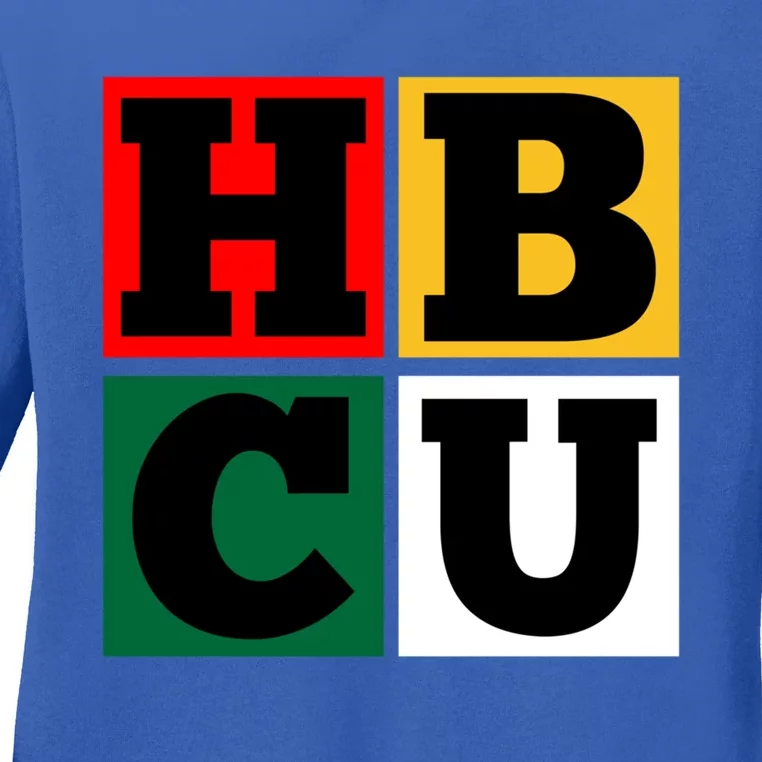 Hbcu Block Letters Grads Alumni Gift Ladies Long Sleeve Shirt