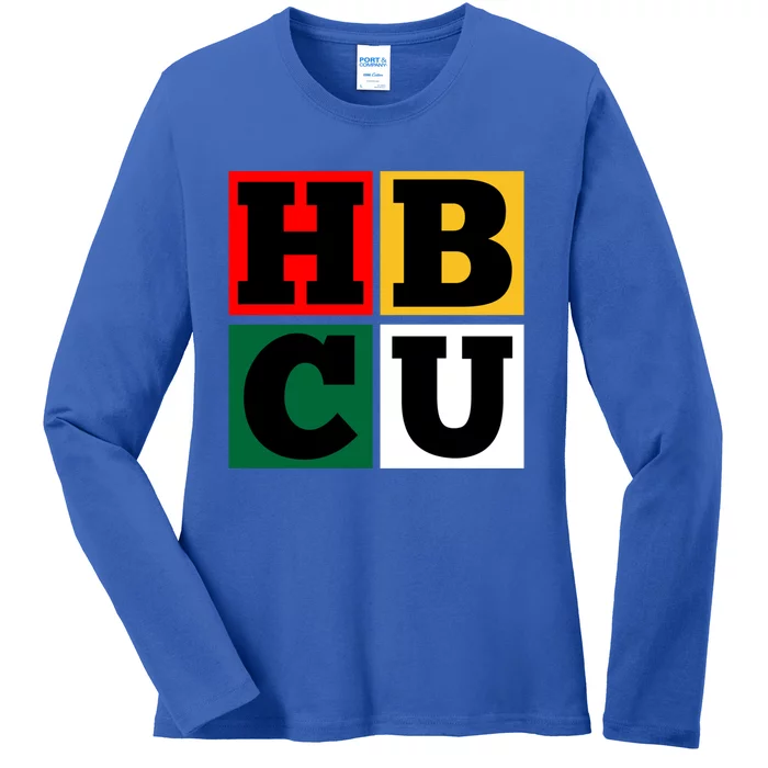 Hbcu Block Letters Grads Alumni Gift Ladies Long Sleeve Shirt