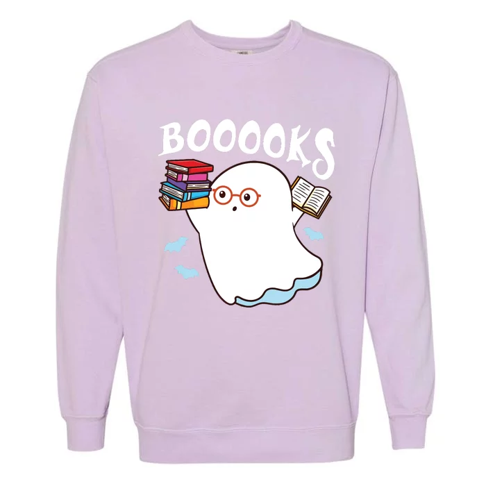 Halloween Books Librarian English Teacher Reader Reading Garment-Dyed Sweatshirt