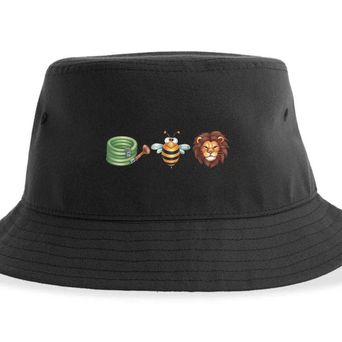 Hose Bee Lion Funny Meme Hose Bee Lion Sustainable Bucket Hat