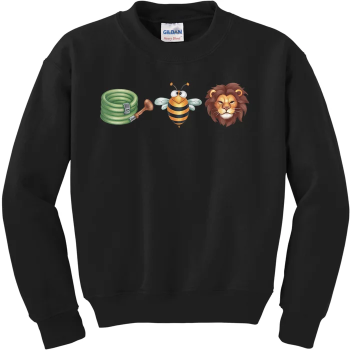 Hose Bee Lion Funny Meme Hose Bee Lion Kids Sweatshirt