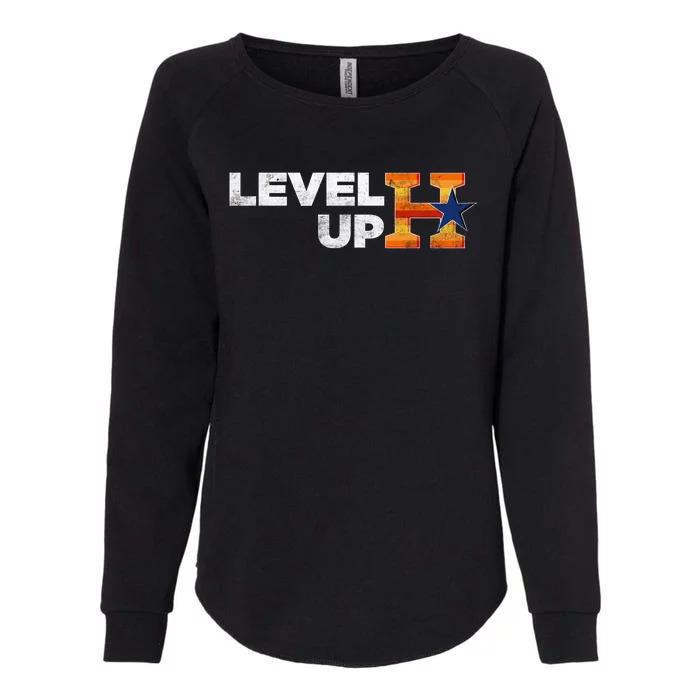 Houston Baseball Level Up Champions Womens California Wash Sweatshirt