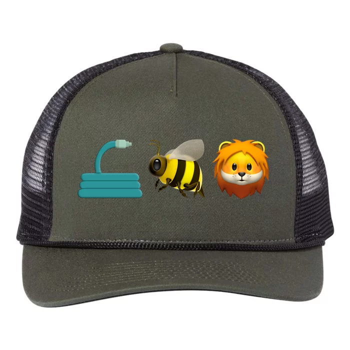 Hose Bee Lion Emoji Retro Rope Trucker Hat Cap