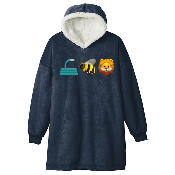 Hose Bee Lion Emoji Hooded Wearable Blanket