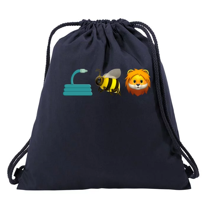 Hose Bee Lion Emoji Drawstring Bag