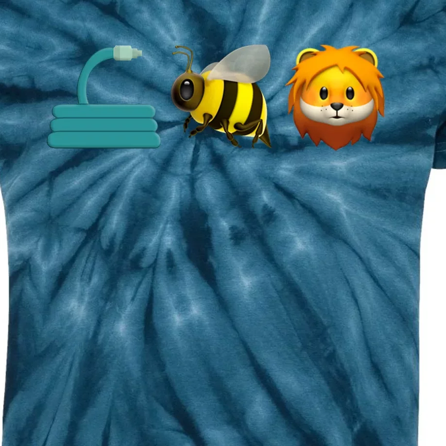 Hose Bee Lion Emoji Kids Tie-Dye T-Shirt