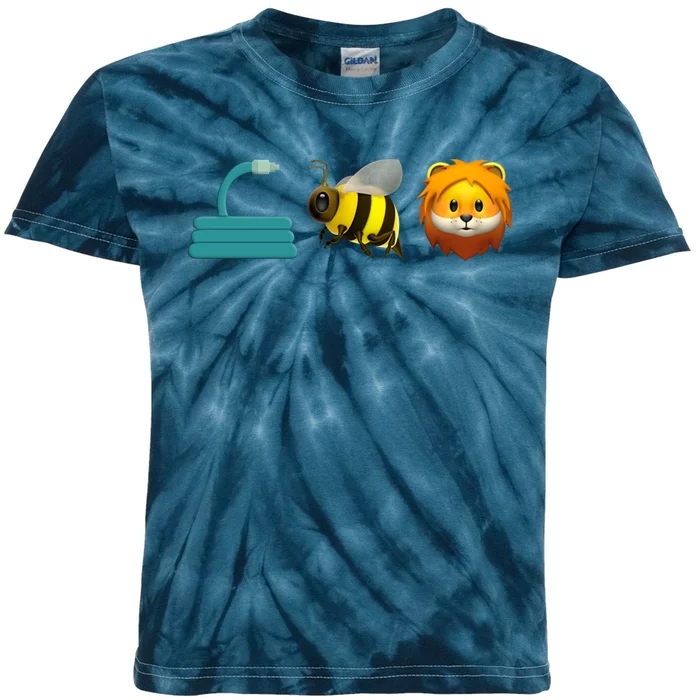 Hose Bee Lion Emoji Kids Tie-Dye T-Shirt