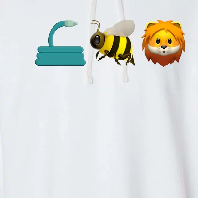 Hose Bee Lion Emoji Garment-Dyed Fleece Hoodie