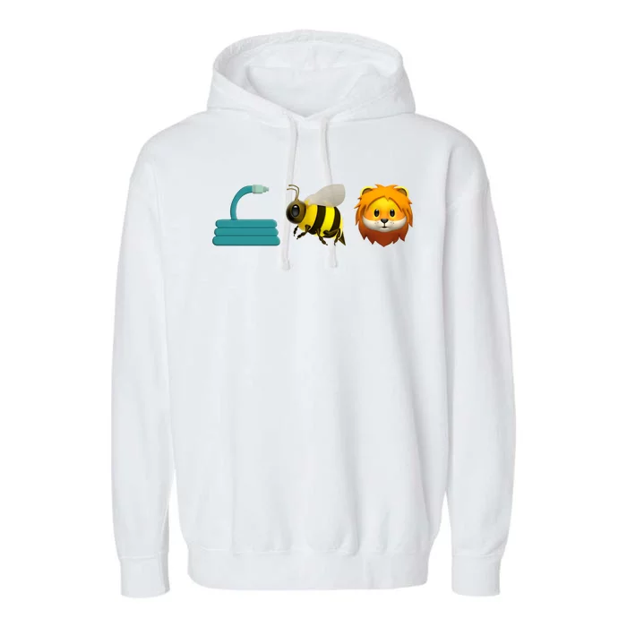 Hose Bee Lion Emoji Garment-Dyed Fleece Hoodie