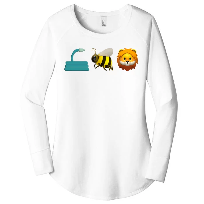 Hose Bee Lion Emoji Women's Perfect Tri Tunic Long Sleeve Shirt