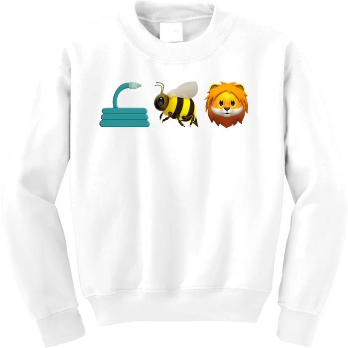 Hose Bee Lion Emoji Kids Sweatshirt