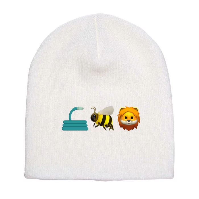 Hose Bee Lion Emoji Short Acrylic Beanie